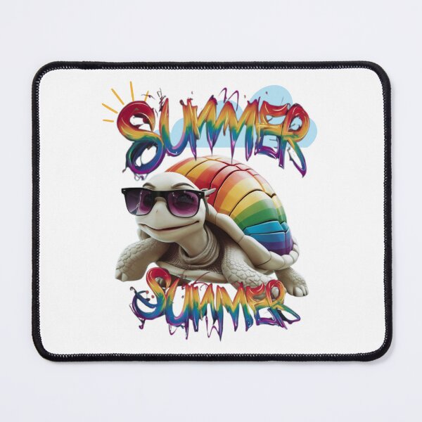 Item preview, Funny summer turtle with glasses and a rainbow shell designed and sold by LeviABI.