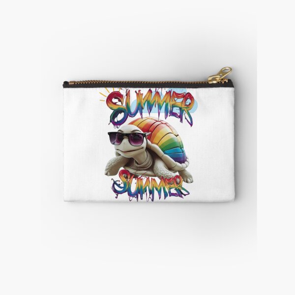 Item preview, Funny summer turtle with glasses and a rainbow shell designed and sold by LeviABI.