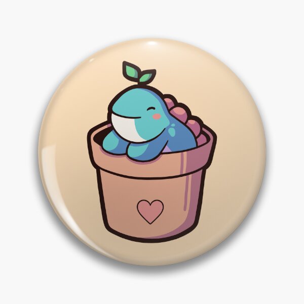 Item preview, hugadino plant dinosaur, cute stegosaurus in a plant pot for plant and dino lovers designed and sold by hugadino.