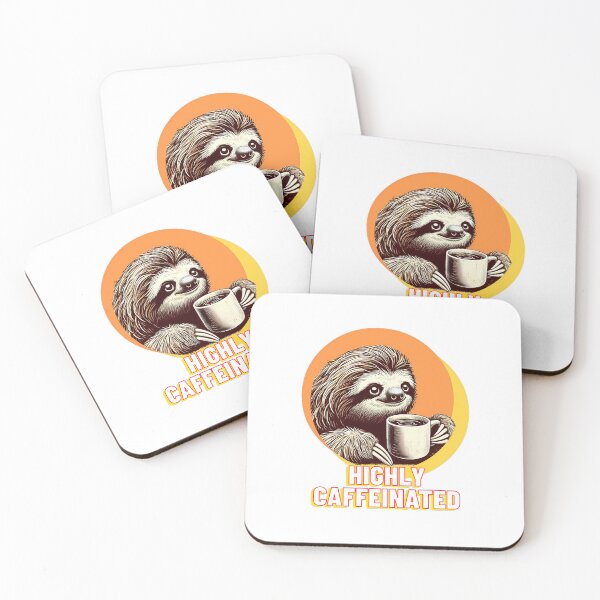 Item preview, Funny Coffee Lover Sloth | Highly Caffeinated  designed and sold by DesignTreasure.