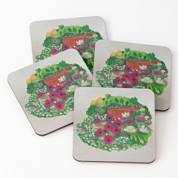 Item preview, Lobelia and daisies in watercolour designed and sold by MrsNelsonpaints.