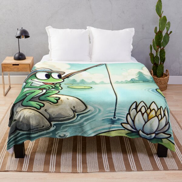 Artikelvorschau, Retro Froschfischen entworfen und verkauft von RubisLeaf.