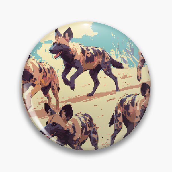 Item preview, Pixel African Wild Dogs Vigor designed and sold by NaturePixel.