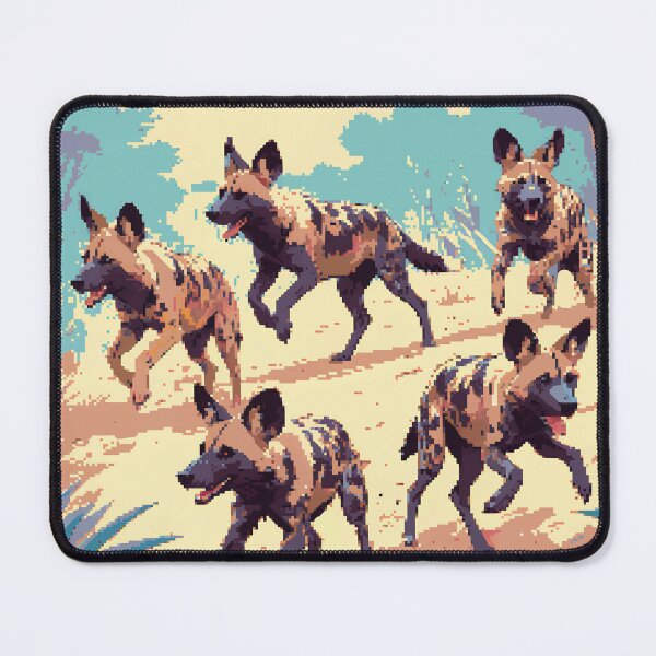 Item preview, Pixel African Wild Dogs Vigor designed and sold by NaturePixel.