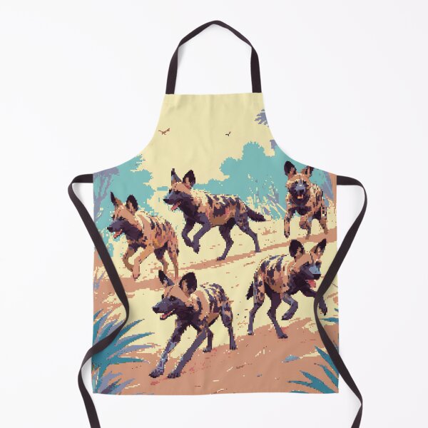 Item preview, Pixel African Wild Dogs Vigor designed and sold by NaturePixel.
