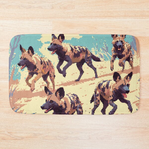 Item preview, Pixel African Wild Dogs Vigor designed and sold by NaturePixel.