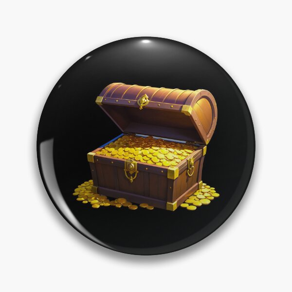 Item preview, Treasure chest overflowing with gold coins designed and sold by artwaves.