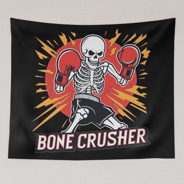 Item preview, Bone Crusher Skeleton Boxer – Retro Boxing Punch designed and sold by Kashear.