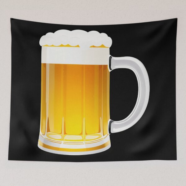 Item preview, Frothy Beer Mug on Beige Background designed and sold by artwaves.