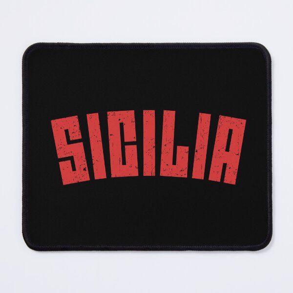 Item preview, Sicilia - Sicily - distressed, worn, vintage red print designed and sold by retropetrol.