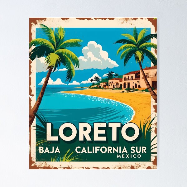 Item preview, Loreto Baja California Sur Mexico Vintage Travel Tourism designed and sold by TravelersGems.