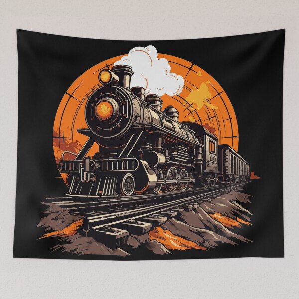 Item preview,  Vintage Steam Train Illustration designed and sold by AIStudioProject.