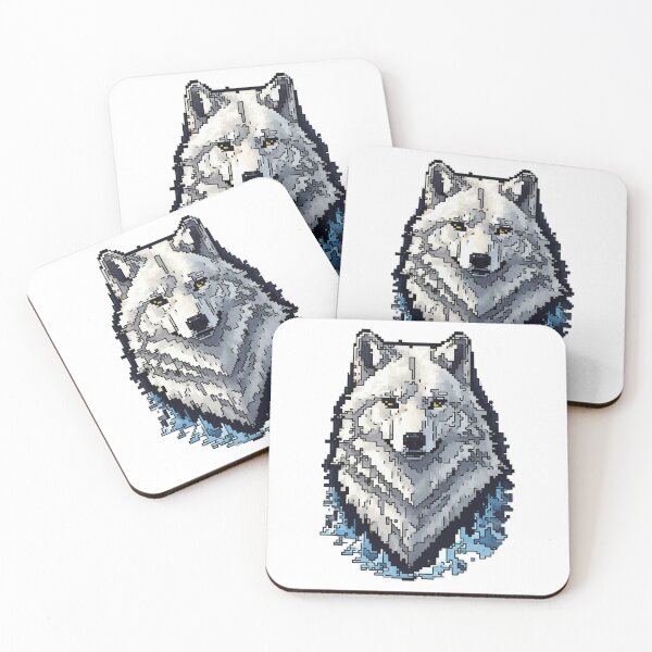 Item preview, Pixel Arctic Wolf designed and sold by NaturePixel.