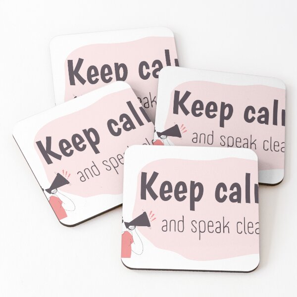 Item preview, Keep calm and speak clearly T-shirt designed and sold by SmartPatterns.