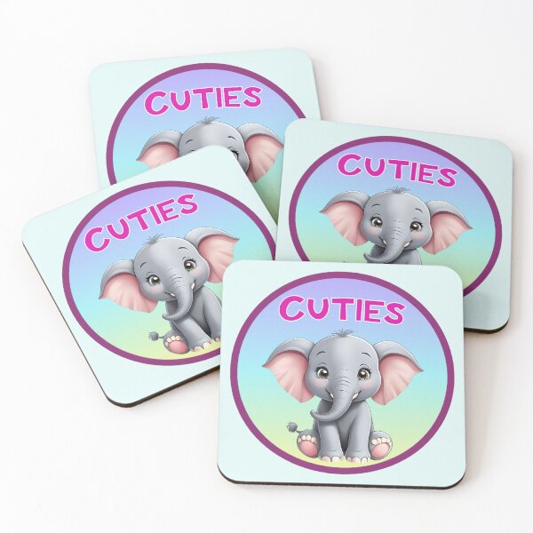 Item preview, Cuties - Adorable Cartoon Elephant Design for Kids designed and sold by SportyAndArtful.