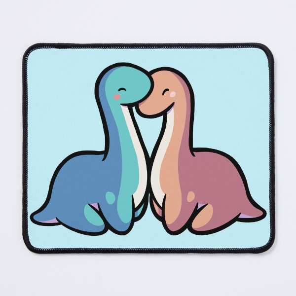 Item preview, hugadino cute longneck dinosaur couple, dino in love, relationship, romantic designed and sold by hugadino.