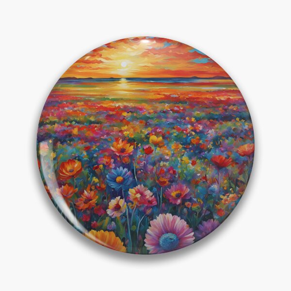 Item preview, Watercolor Sunset Meadow designed and sold by FitEnvy.