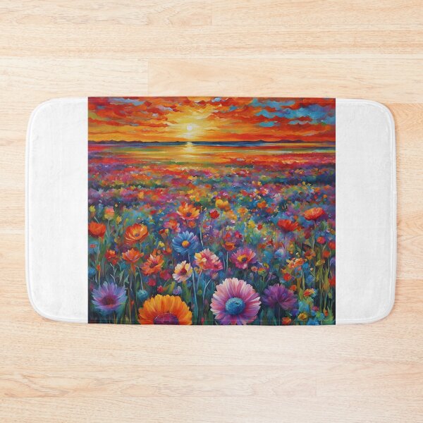 Item preview, Watercolor Sunset Meadow designed and sold by FitEnvy.