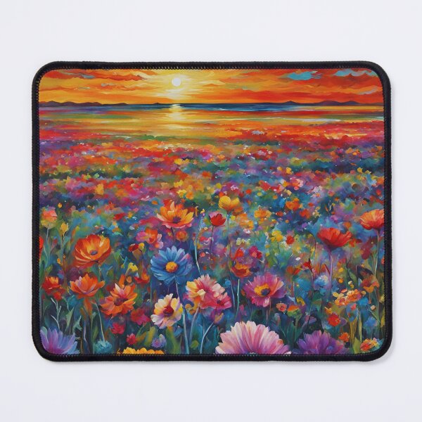 Item preview, Watercolor Sunset Meadow designed and sold by FitEnvy.