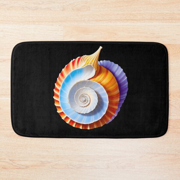 Item preview, Vibrant Multicolor Whelk Shell Illustration designed and sold by artwaves.