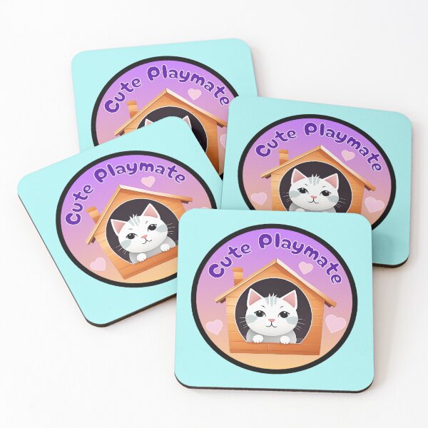 Item preview, Cute Playmate - Adorable Cartoon Cat Design for Kids designed and sold by SportyAndArtful.