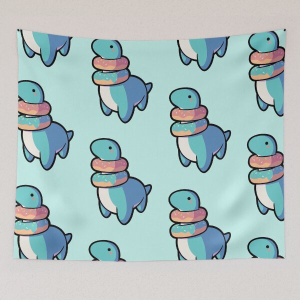 Item preview, hugadino Lonk the donut dino, longneck, cute dinosaur designed and sold by hugadino.