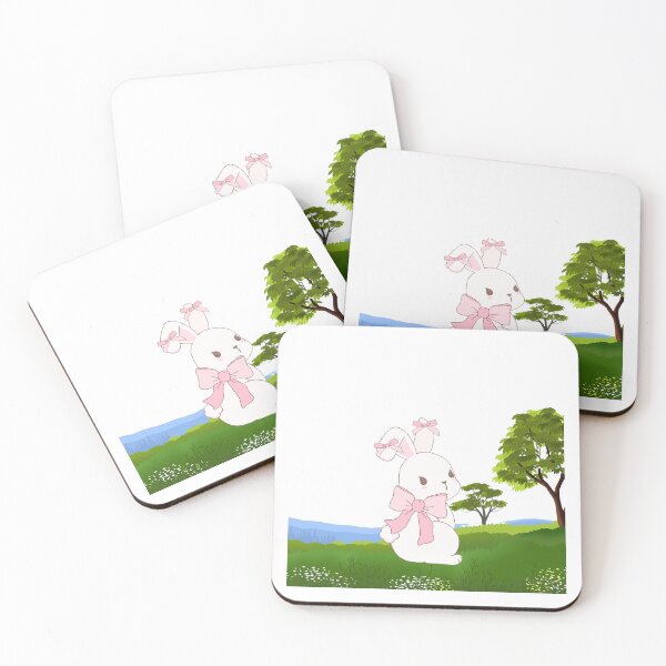 Item preview, cute rabbit design with pink bow designed and sold by StyleFused.