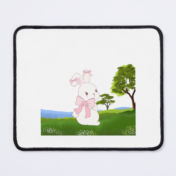 Item preview, cute rabbit design with pink bow designed and sold by StyleFused.
