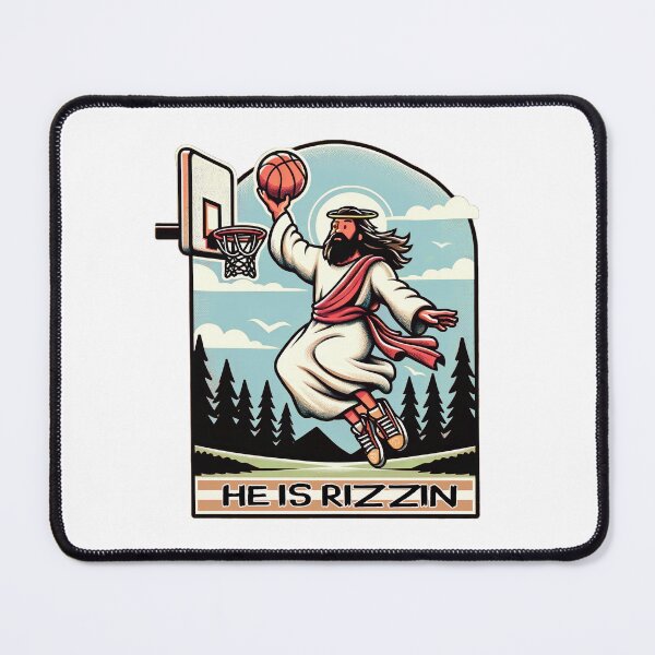 Artikelvorschau, Er ist Rizzin, Jesus Dunking Ball entworfen und verkauft von DoniGr.