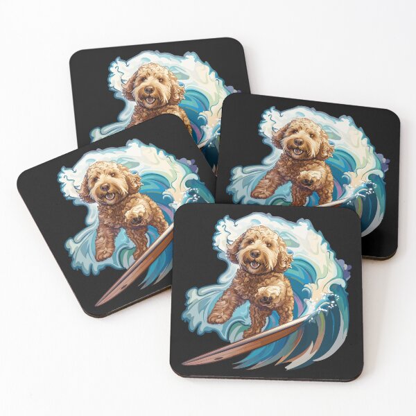 Artikelvorschau, Surfender Goldendoodle entworfen und verkauft von VelvetRoom.