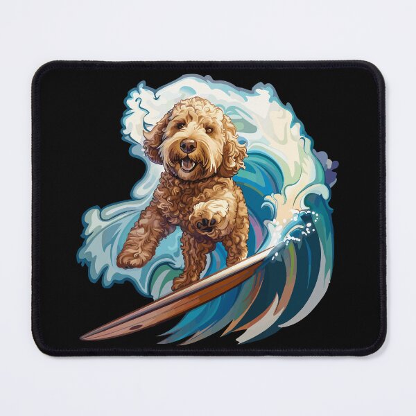 Item preview, Surfing Goldendoodle designed and sold by VelvetRoom.