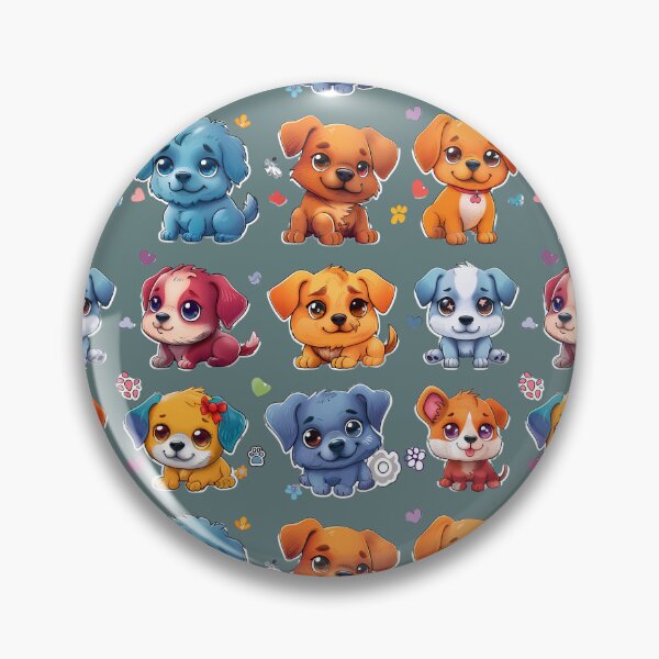 Item preview, Puppy Dog's Stickers and rainbow color, Small Heart, small butterfly, multi colored leaves, yellow puppy, Blue puppy, Rad puppy, The puppy has bright, adorable eyes. designed and sold by CHOKCHAIVONGDEE.