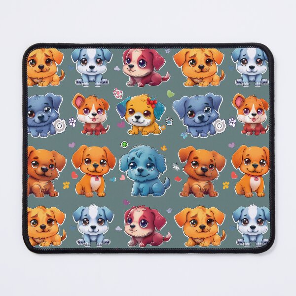 Item preview, Puppy Dog's Stickers and rainbow color, Small Heart, small butterfly, multi colored leaves, yellow puppy, Blue puppy, Rad puppy, The puppy has bright, adorable eyes. designed and sold by CHOKCHAIVONGDEE.