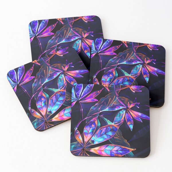 Item preview, “Neon Jungle: Bioluminescent Flora Patterns” designed and sold by Art-Vortex-fr.