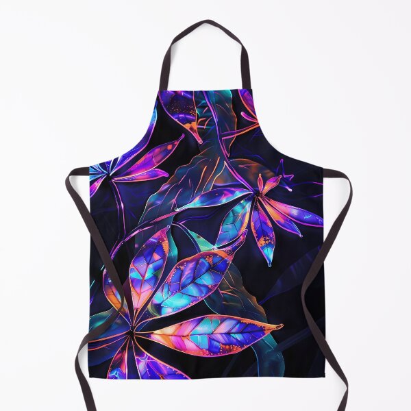 Aperçu de l'œuvre "Neon Jungle: Bioluminescent Flora Patterns" créée et vendue par Art-Vortex-fr.