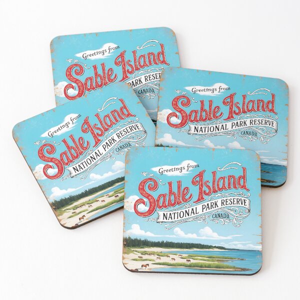 Item preview, Sable Island National Park Canada Postcard Vintage Travel Retro designed and sold by TravelPostcardGems.