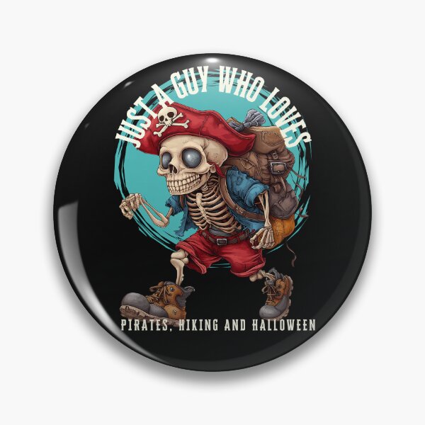 Artikelvorschau, Lustiges Piraten-Wander-Skelett für Herren, Halloween-Grafik entworfen und verkauft von MTJ-Mushrooms.