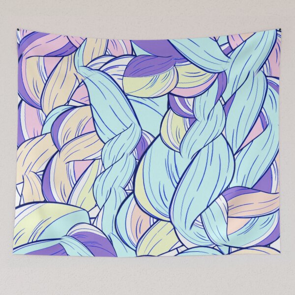 Item preview, blue braids pattern designed and sold by illustrational0.