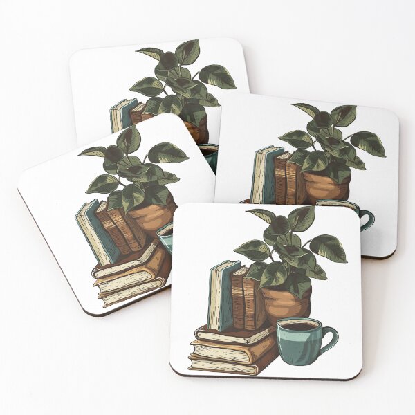 Item preview, Coffee, Books, and Plant designed and sold by galaxyalexander.
