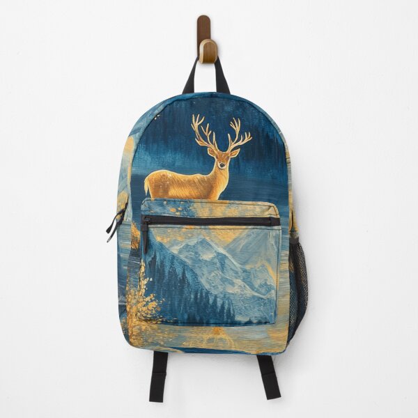 Item preview, Beautiful fantasy painting of deer in front of lake designed and sold by MargaretWiktor.