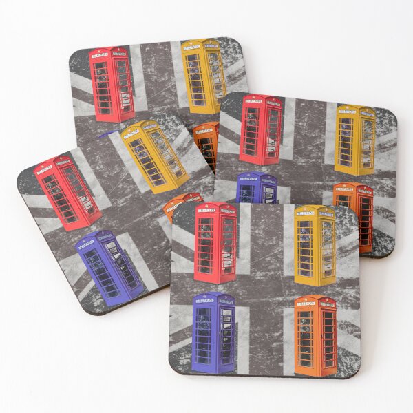 Item preview, Colourful phone boxes of Britain designed and sold by TheRubberOnion.