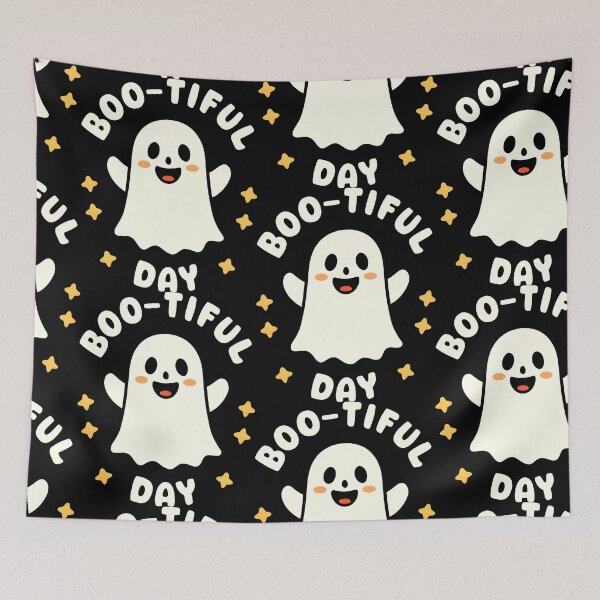Item preview, BOO-TIFUL DAY GHOSTLY GLOWING SMILE designed and sold by SplashTastic.
