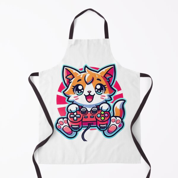 Item preview, Anime Style Kitten Playing Video Games designed and sold by Miguel Araujo.