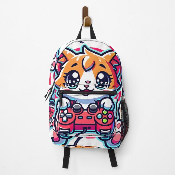 Item preview, Anime Style Kitten Playing Video Games designed and sold by Miguel Araujo.