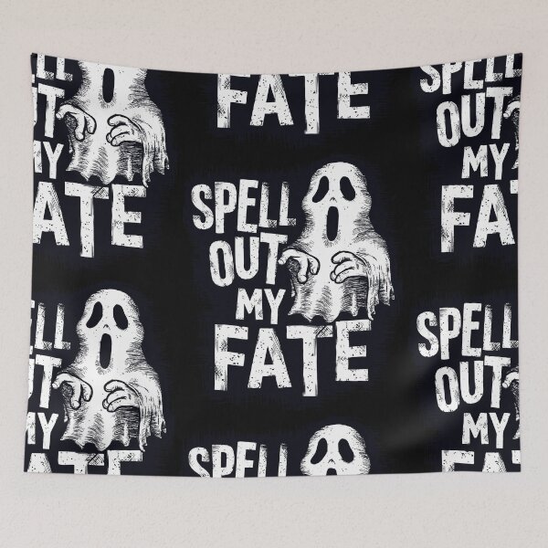 Item preview, SPELL OUT MY FATE IN WHITE GHOSTLY SCREAM designed and sold by SplashTastic.