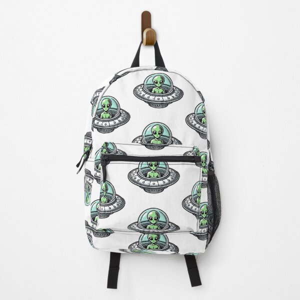 Item preview, Colorful Alien in Flying Saucer | Sci-Fi UFO Design designed and sold by KawaiiCherryPie.