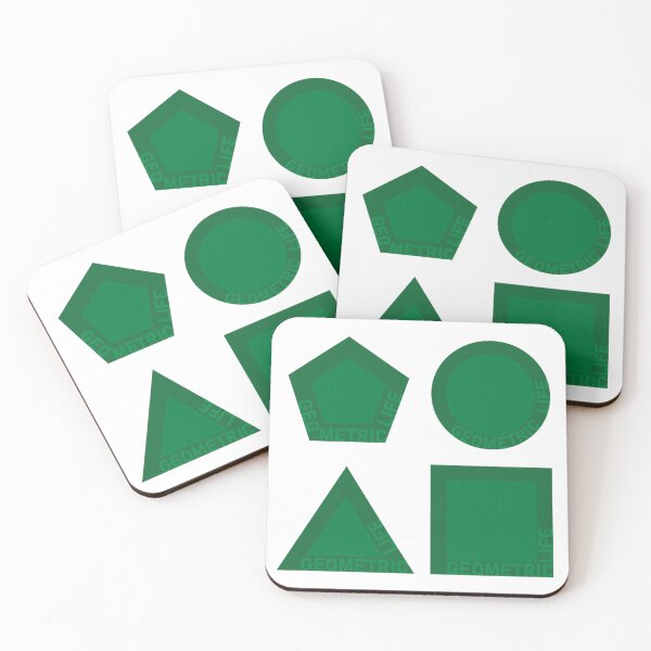 Item preview, Geometric Life, 4 pack, ed. as. green designed and sold by Tecno-Art-Land.