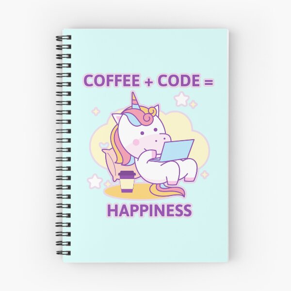 Artikelvorschau, Kaffee + Code = Glück Magisches Einhorn entworfen und verkauft von Circle-Cats.