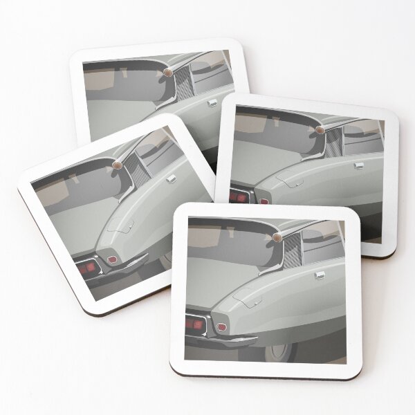 Item preview, Elegant French Classic Retro Car Andre DS ID Flying Saucer Déesse Goddess - Grainy Grey designed and sold by Steve Kidd Art.
