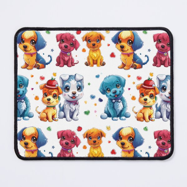 Item preview, Puppy Dog's Stickers and rainbow color, Small Heart, small butterfly, multi colored leaves, yellow puppy, Blue puppy, Rad puppy, The puppy has bright, adorable eyes. designed and sold by CHOKCHAIVONGDEE.